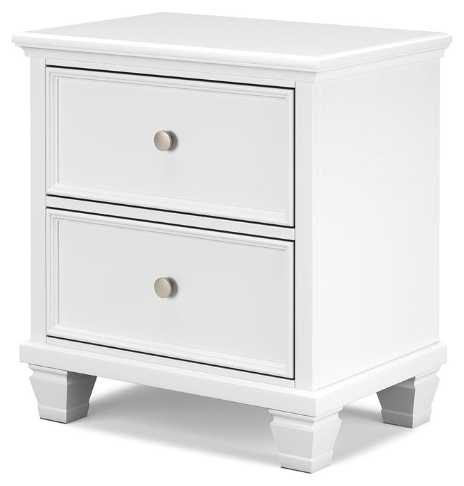 Fortman - White - Two Drawer Night Stand - Simple Home Plus
