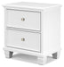 Fortman - White - Two Drawer Night Stand - Simple Home Plus