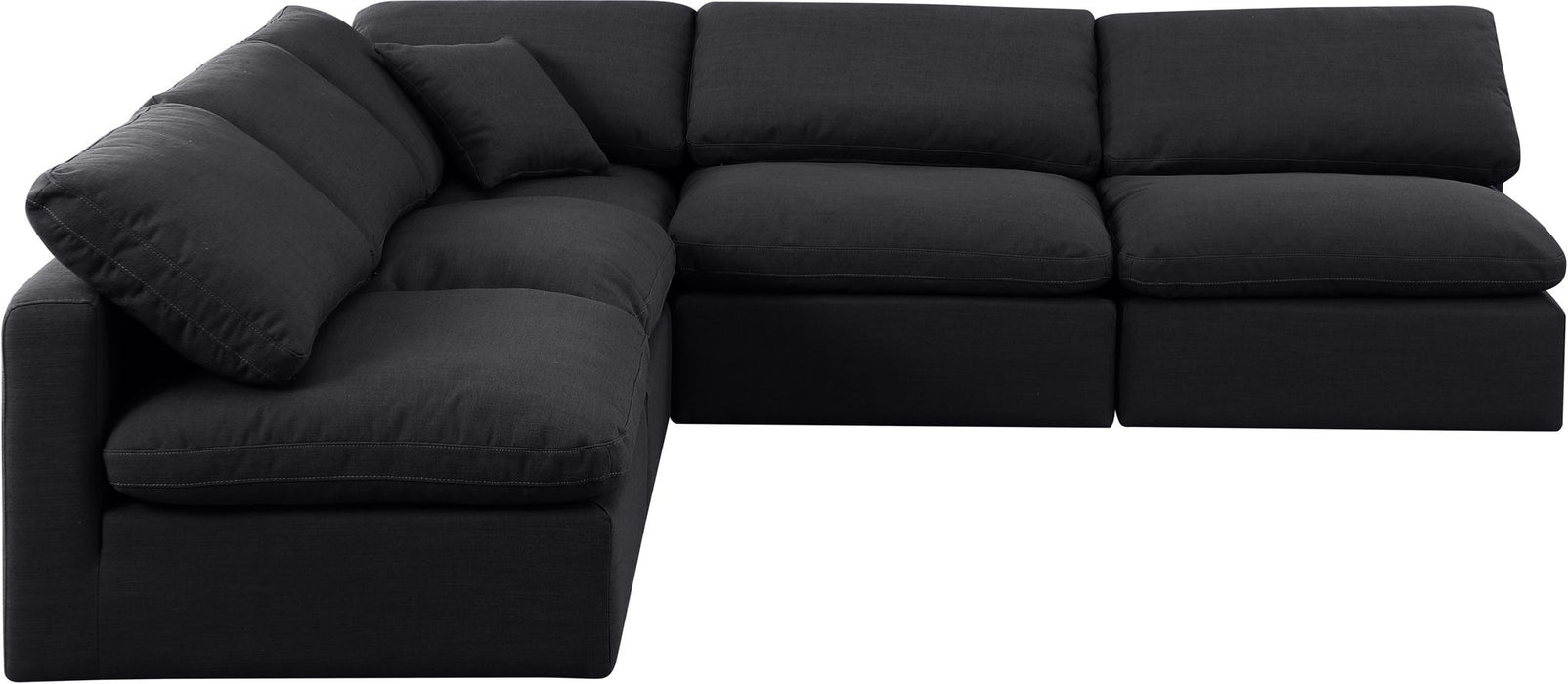 Indulge - Linen 5 Piece Modular Corner Armless Sectional - Simple Home Plus