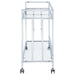 Cara - 2-tier Rectangular Glass Shelf Metal Bar Cart - Simple Home Plus