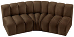 Arc - Velvet 3 Piece Modular Corner Sofa - Simple Home Plus