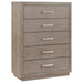 Kenora - 5-Drawer Bedroom Chest - Barley Brown - Simple Home Plus