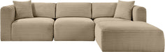 Shaggy - Fabric 4 Piece Modular Sectional - Simple Home Plus