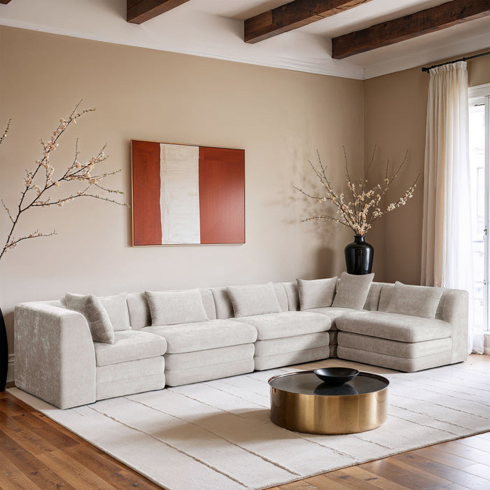 Stellar - 5 Piece Upholstered Modular Sectional - Simple Home Plus
