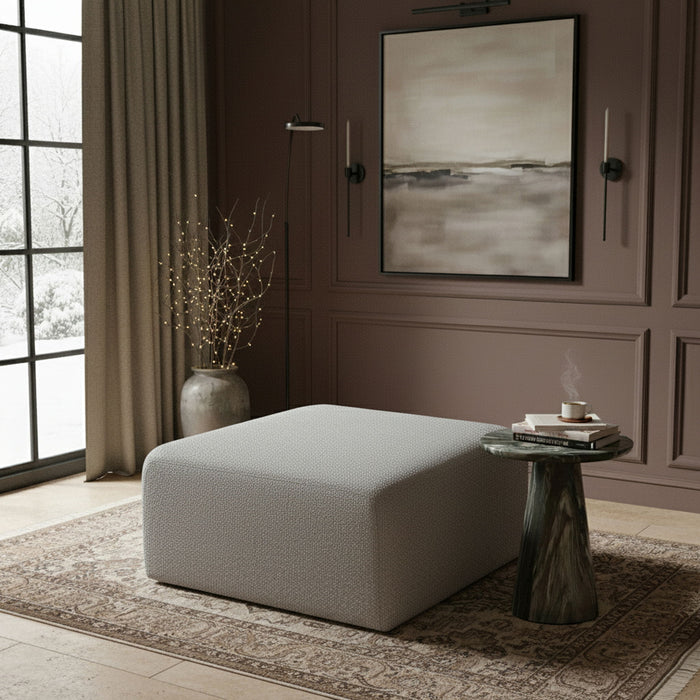 Arc - Boucle Fabric Ottoman - Simple Home Plus