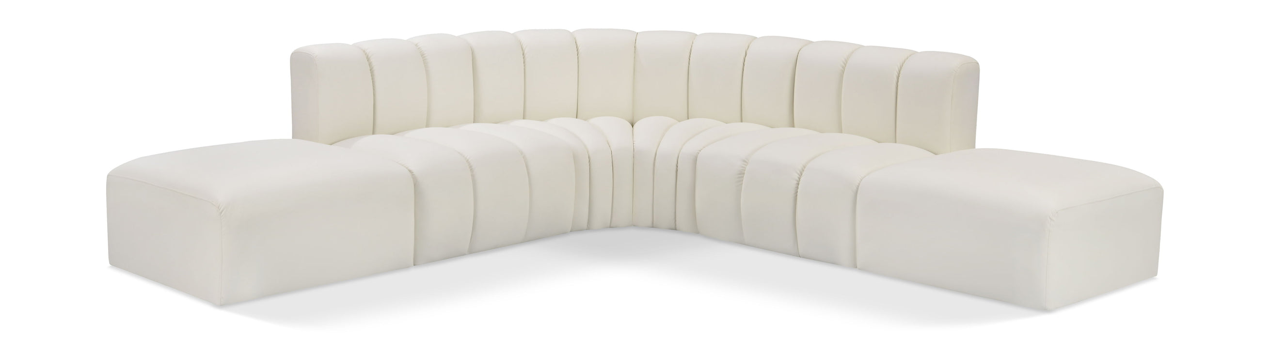 Arc - Faux Leather 6 Piece Corner Modular Sofa - Simple Home Plus