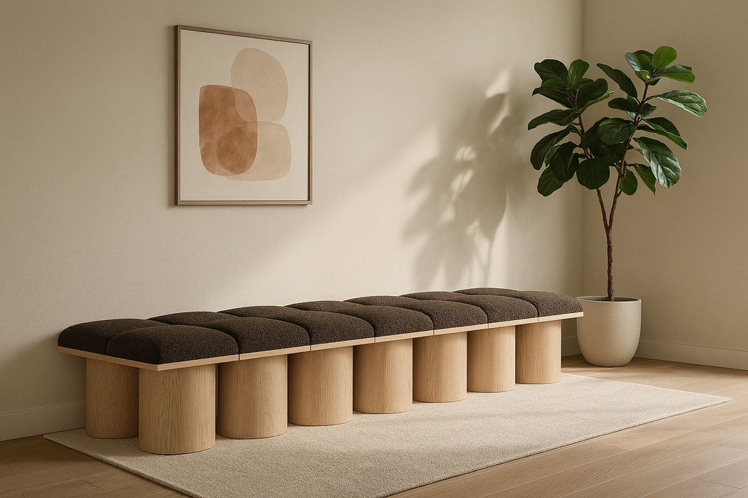 Pavilion - 14 Piece Modular Bench With Natural Base - Simple Home Plus