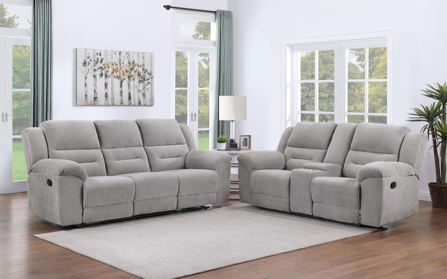Gilson - Chenille Upholstered Sofa Set - Simple Home Plus