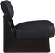 Vetra - Vegan Leather Upholstered Accent Chair With Black Base - Simple Home Plus