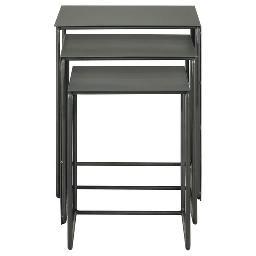 Imez - 3 Piece Rectangular Metal Nesting Table Set - Gray - Simple Home Plus