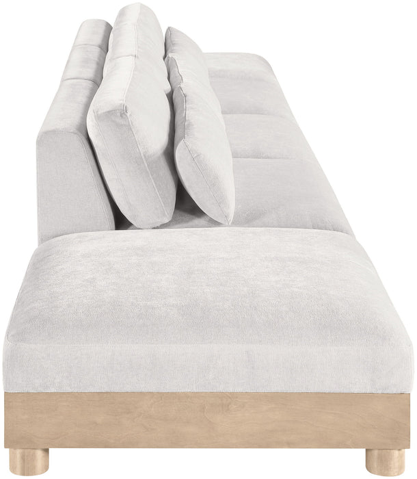 Turin - Chenille Fabric Upholstered Modular Sectional - White - Simple Home Plus
