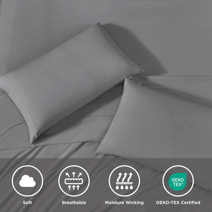 Ice Touch - Queen Sublime Serenity Luxury Sheet Set - Gray - Simple Home Plus