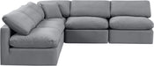 Indulge - Velvet 5 Piece Modular Corner Armless Sectional - Simple Home Plus