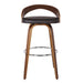 Sonia - 26" Counter Height Swivel Bar Stool - Walnut Wood - Simple Home Plus