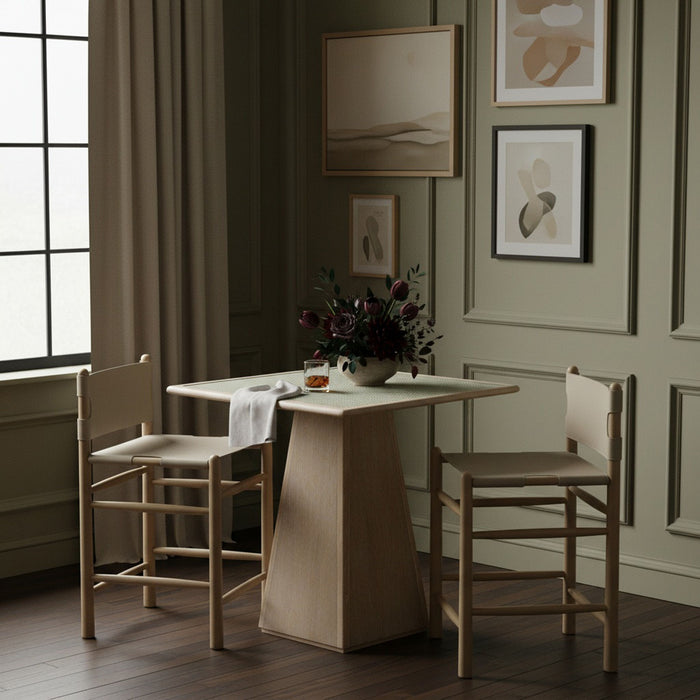 Santos - Upholstered Counter Stool With Stained Natural Base - Simple Home Plus