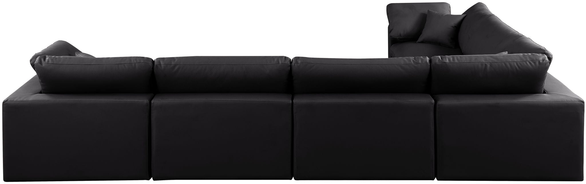Comfy - 6 Piece Faux Leather Modular Corner Sectional - Simple Home Plus