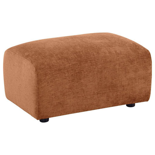 Burnett - Chenille Upholstered Ottoman - Simple Home Plus