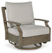 Rainier Ranch - Brown / Beige - Swivel Glider Chair With Cushion - Simple Home Plus