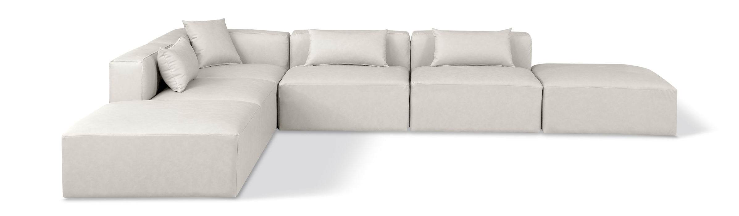 Cube - 6 Piece Modular Corner Armless Sectional - Simple Home Plus