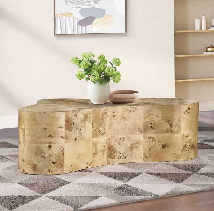 Zaire - Burl Wood Coffee Table - Simple Home Plus