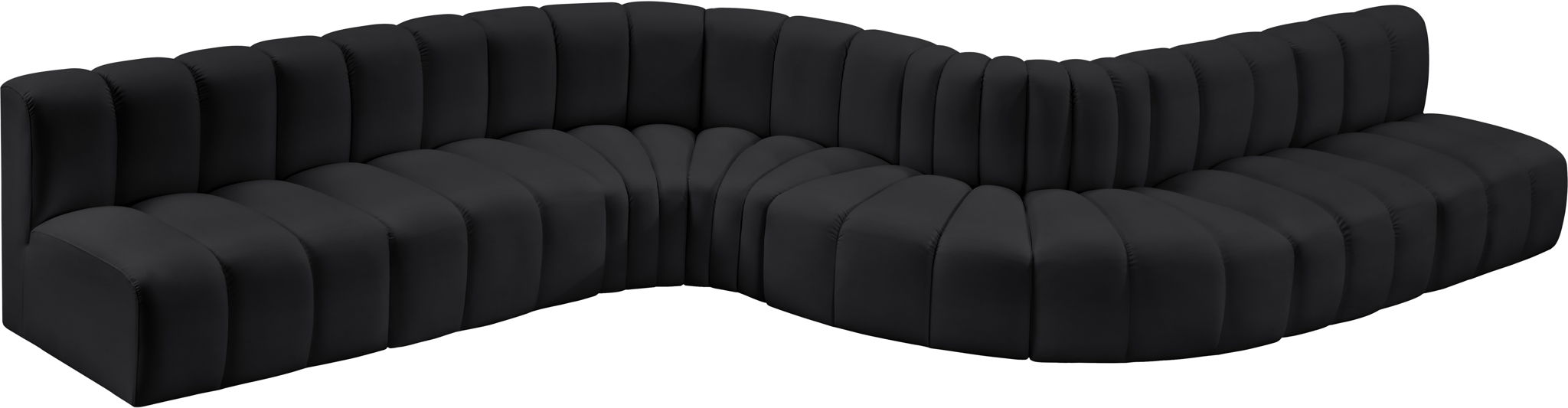 Arc - Faux Leather 8 Piece Curved Modular Sofa - Simple Home Plus