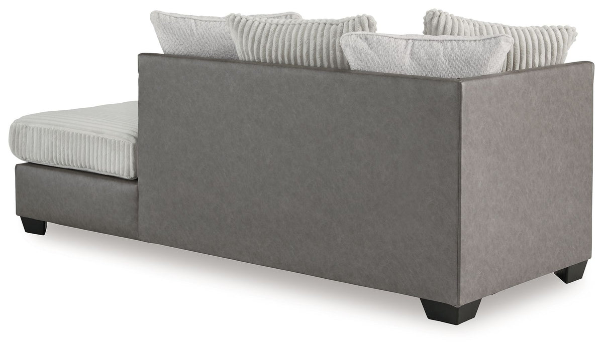 Clairette Court - Raf Corner Chaise - Alloy - Simple Home Plus