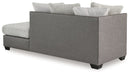 Clairette Court - Raf Corner Chaise - Alloy - Simple Home Plus