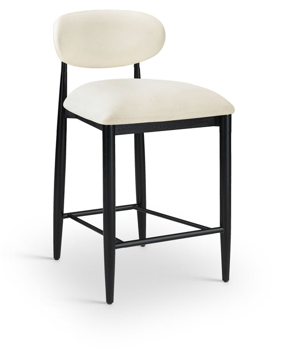 Riccio - Faux Leather Stool - Black Frame - Simple Home Plus