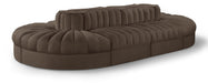 Rummi - Oval Velvet Performance Fabric Upholstered 8 Piece Modular Sectional - Simple Home Plus