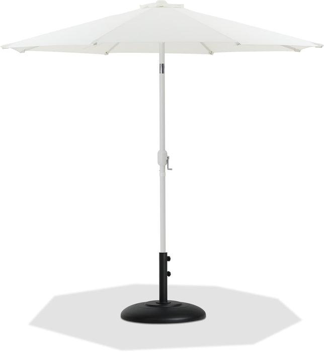Fiji - Aluminum Patio Umbrella With Round Black And White Base - Simple Home Plus