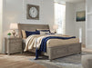 Lettner - Queen Rails with Roll Slats - Light Gray - Simple Home Plus