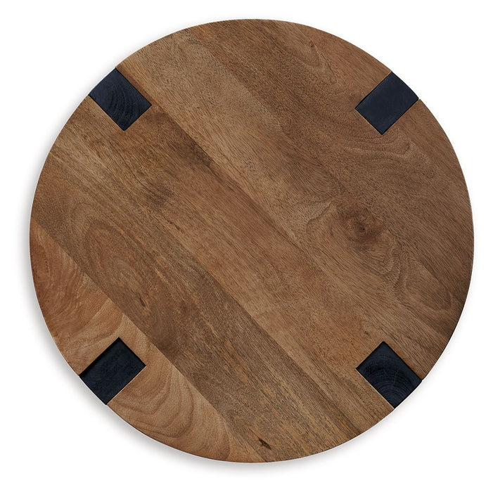 Hanneforth - Round End Table - Brown - Simple Home Plus