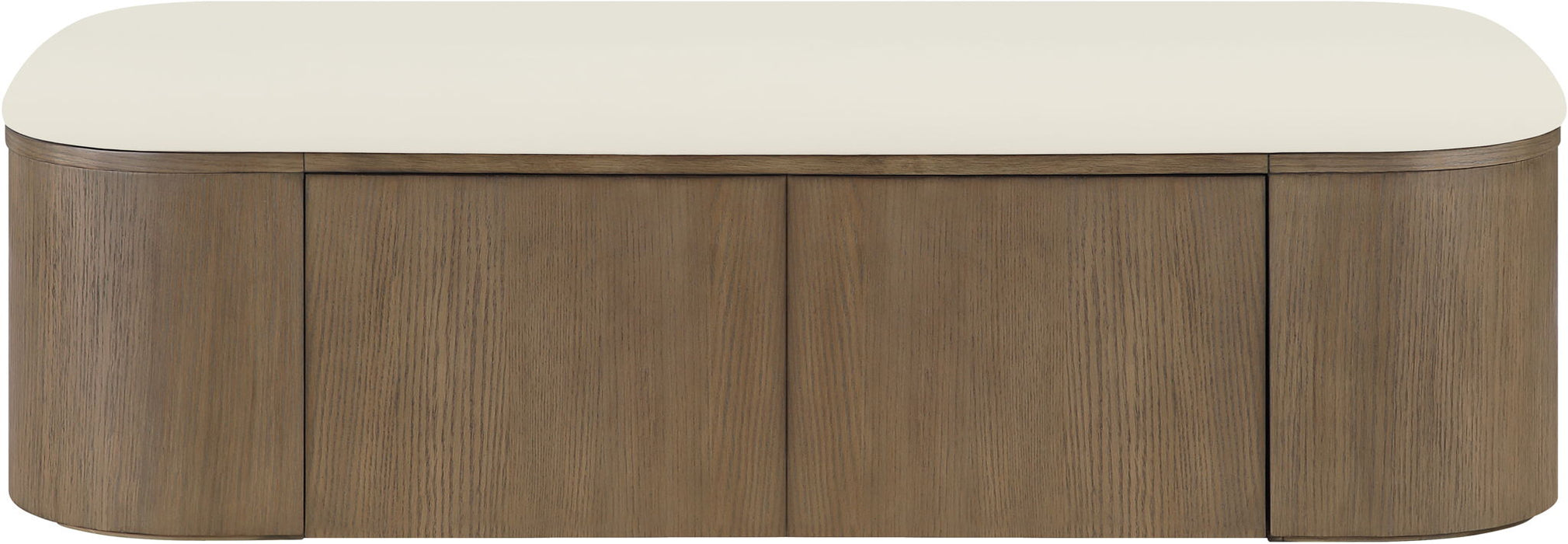Velden - Upholstered Storage Bench With Stained Brown Base - Simple Home Plus
