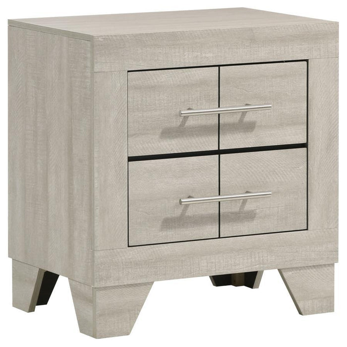 Trenton - 2-Drawer Nightstand Bedside Table - Rustic Cream - Simple Home Plus
