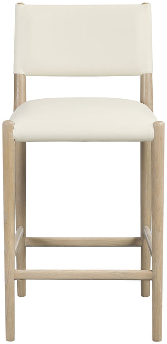 Andie - Vegan Leather Upholstered Counter Stool - Natural Base - Simple Home Plus