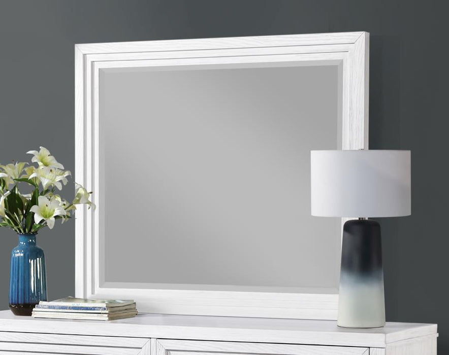 Marielle - Dresser Mirror - Distressed White - Simple Home Plus