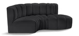 Arc - Faux Leather 3 Piece Modular L-Shaped Sofa - Simple Home Plus