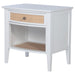 Bexhill - 1-Drawer Nightstand Bedside Table - White - Simple Home Plus