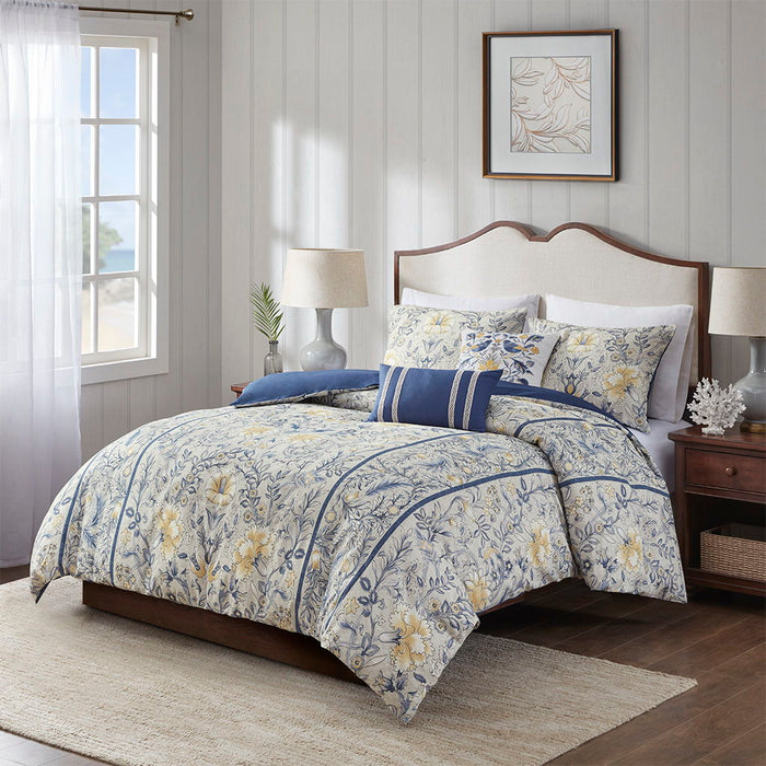 Livia - King 5 Piece Duvet Cover Set - Multi - Simple Home Plus