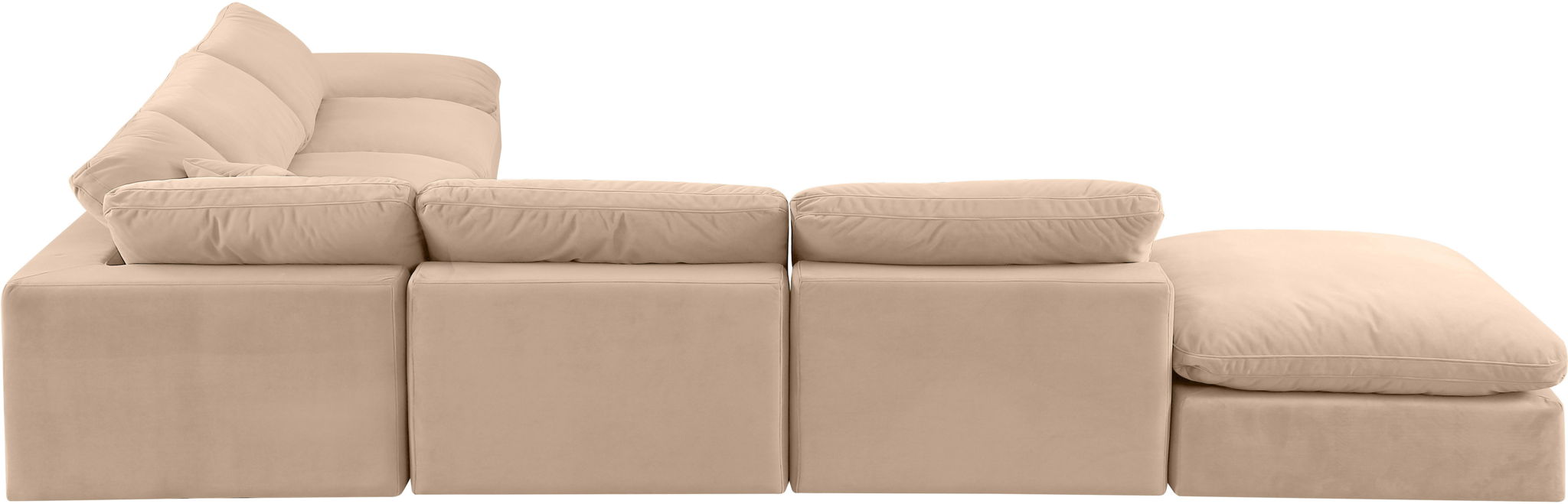 Comfy - 7 Piece Velvet Modular Corner Sectional - Simple Home Plus