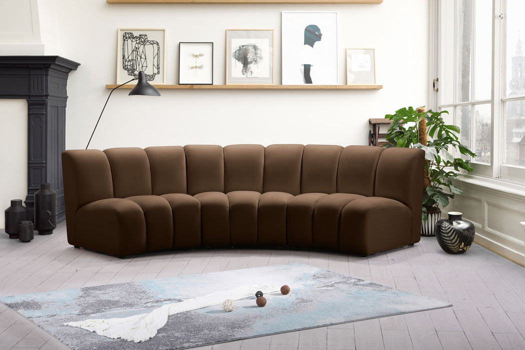 Infinity - 3 Piece Modular Sectional - Brown - Simple Home Plus