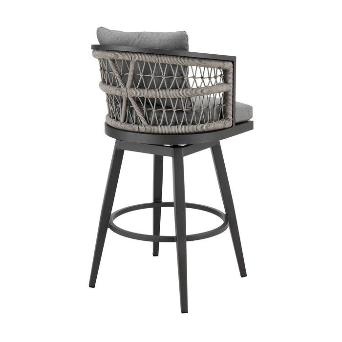 Zella - Outdoor Patio Swivel Bar Stool - Simple Home Plus