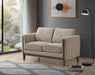 Islington - Fabric Upholstered Panel Arm Loveseat - Taupe - Simple Home Plus