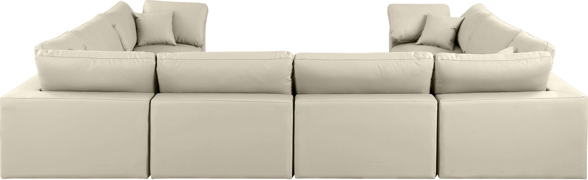Comfy - 8 Piece Faux Leather Modular Sectional - Simple Home Plus