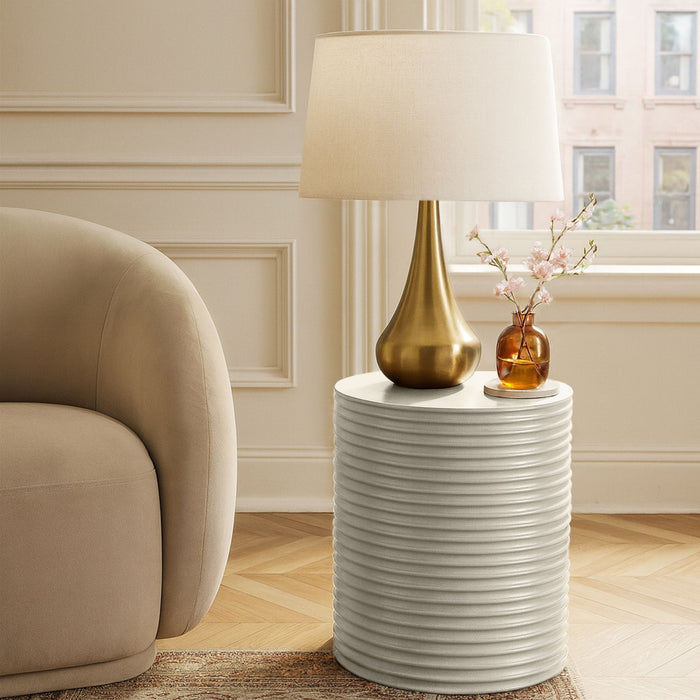 Nobi - Concrete End Table - Taupe - Simple Home Plus