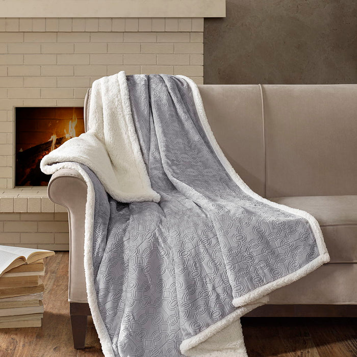 Elma - Oversized Textured Throw -Gray - Simple Home Plus