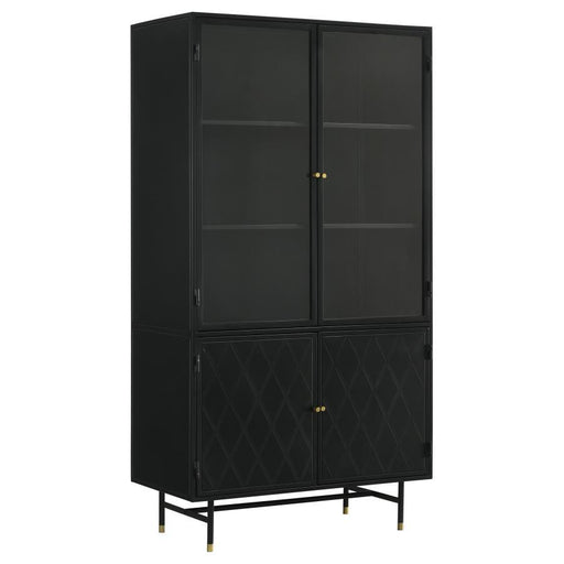 Santiago - Rectangular 4-Door Cabinet - Matte Black - Simple Home Plus