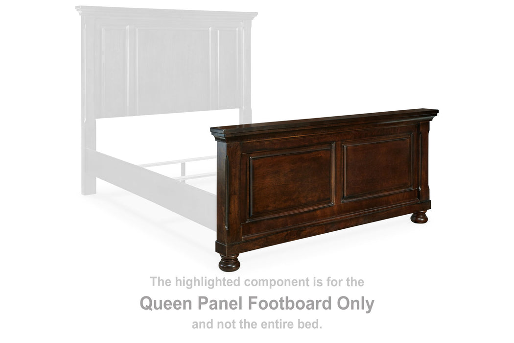 Porter - Queen Panel Footboard - Rustic Brown - Simple Home Plus