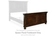 Porter - Queen Panel Footboard - Rustic Brown - Simple Home Plus