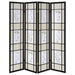 Catabella - 4-Panel Room Divider Folding Shoji Screen Floral - Black - Simple Home Plus